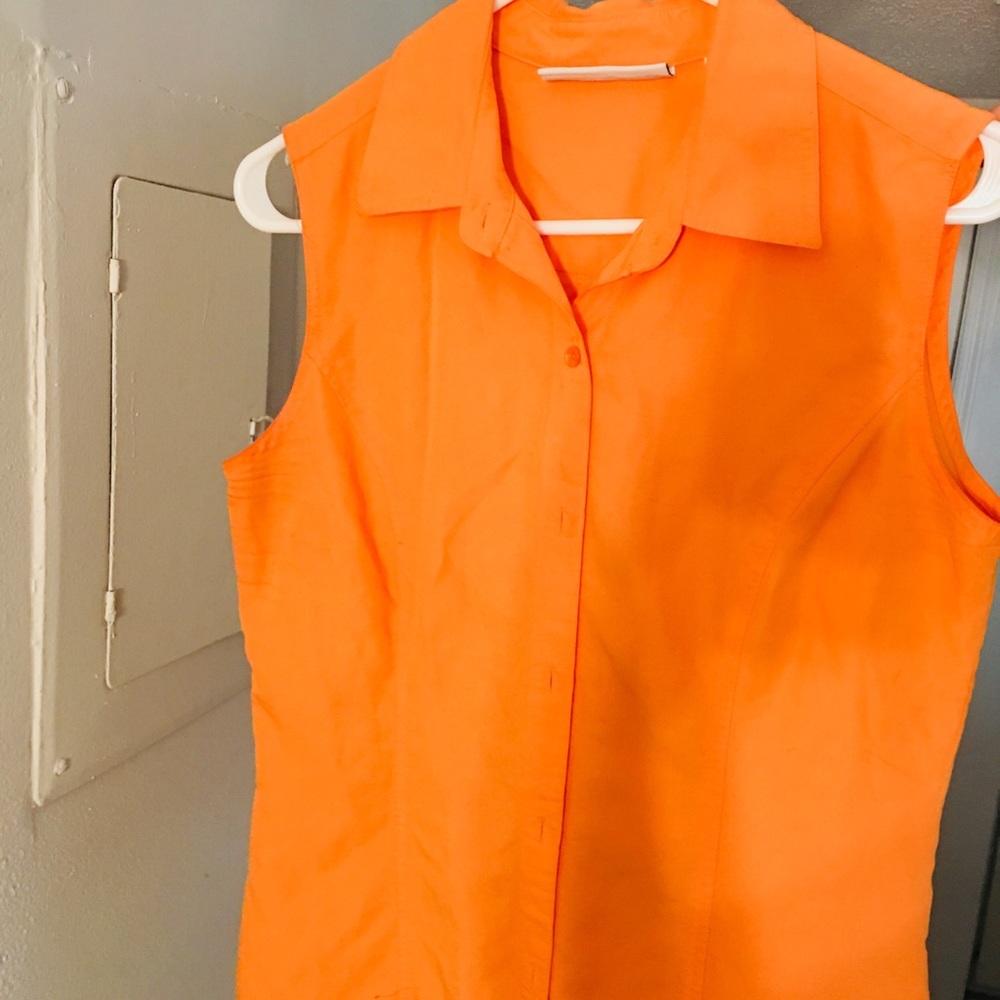 An orange blouse